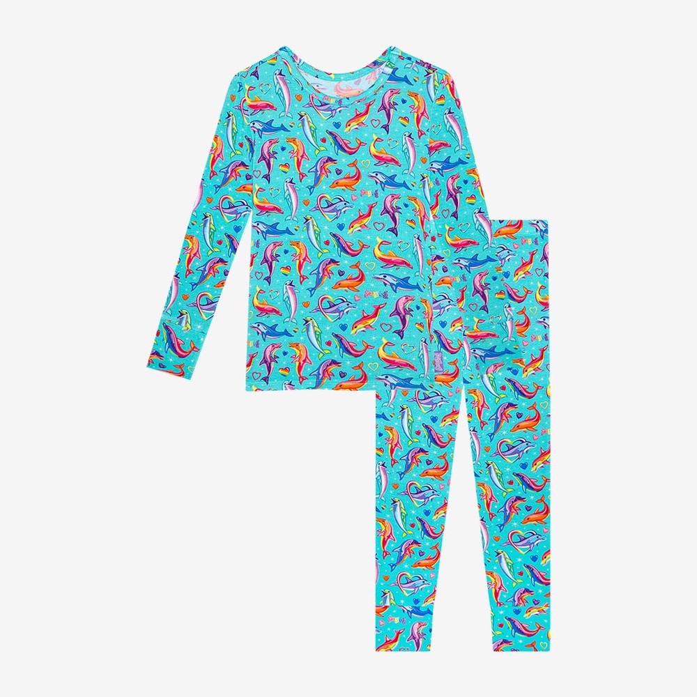 Posh Peanut X Lisa Frank Dancing Dolphin Pajamas Size 2T